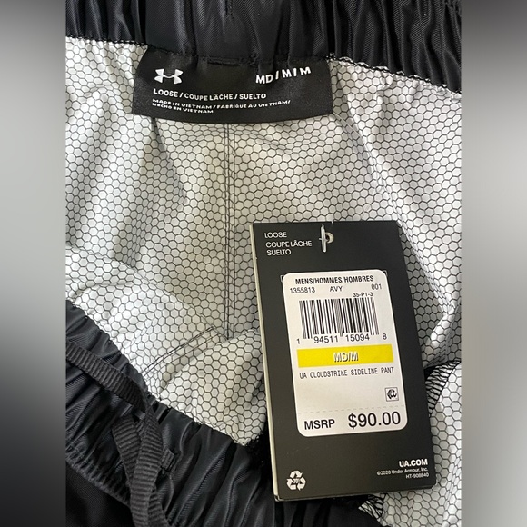 Under Armour Cloudburst Sideline Pants 'Black' (size us mens M) - Picture 6 of 9